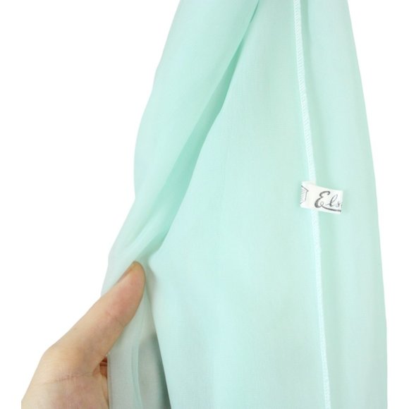 Vintage Elsser Peignoir Mint Green White Nylon Lace Robe & Nightgown Small SW32 - Picture 11 of 12